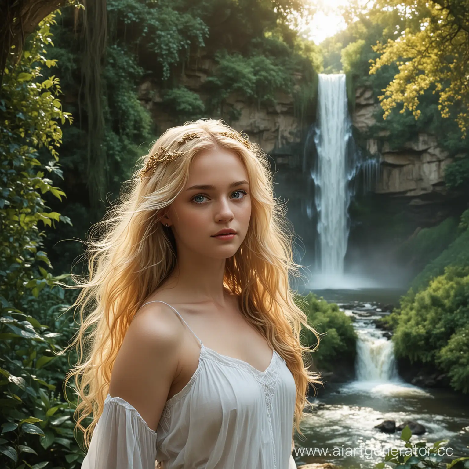 Enchanting-Encounter-Angel-Girl-Azazel-and-Astonished-Lucifer-by-the-Waterfall