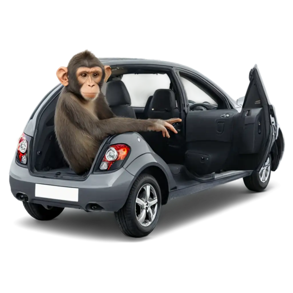 Captivating-Monkey-Driving-Car-PNG-HighQuality-Image-Format-for-Enhanced-Visual-Appeal