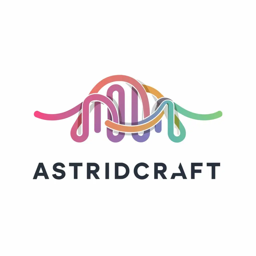 a logo design,with the text "AstridCraft", main symbol:Fantasy unique yarn of mountains,Moderate,be used in Beauty Spa industry,clear background