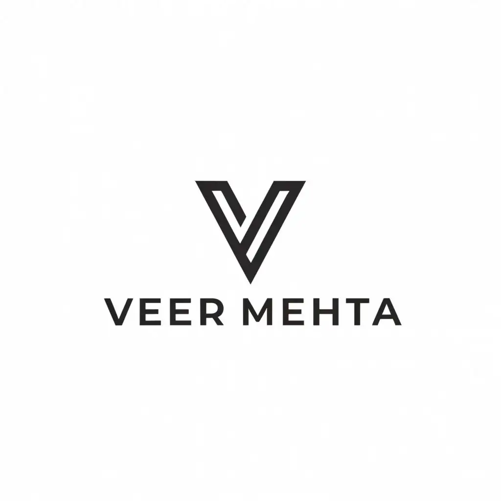 a logo design,with the text "Veer Mehta", main symbol:V,Minimalistic,be used in Legal industry,clear background