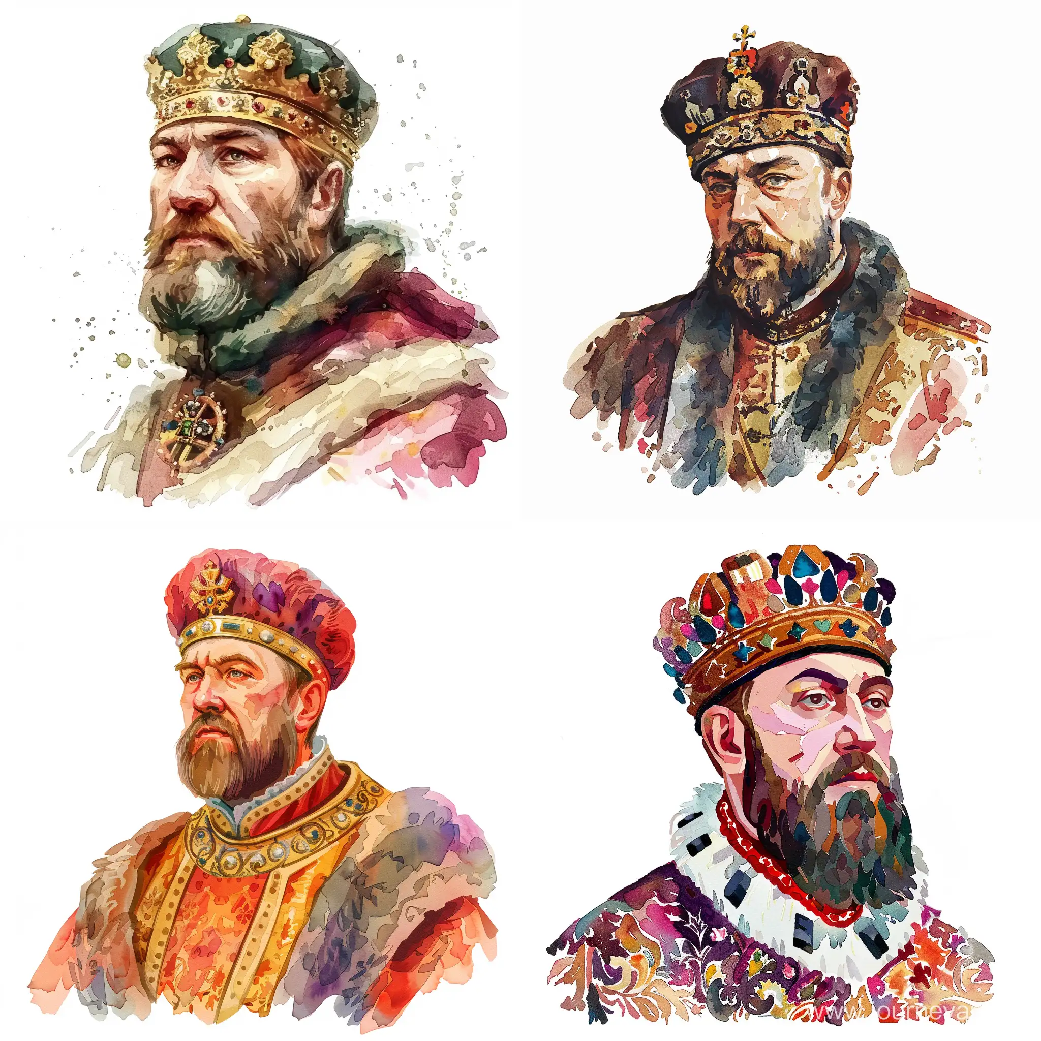Portrait-of-Russian-Tsar-Ivan-III-in-Watercolor-Style-by-Victor-Ngai