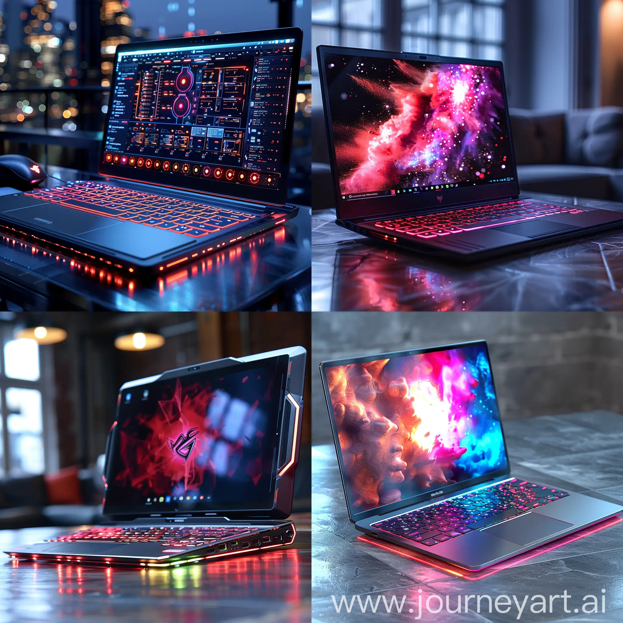 Futuristic laptop, octane render --stylize 1000 --style raw --chaos 0
