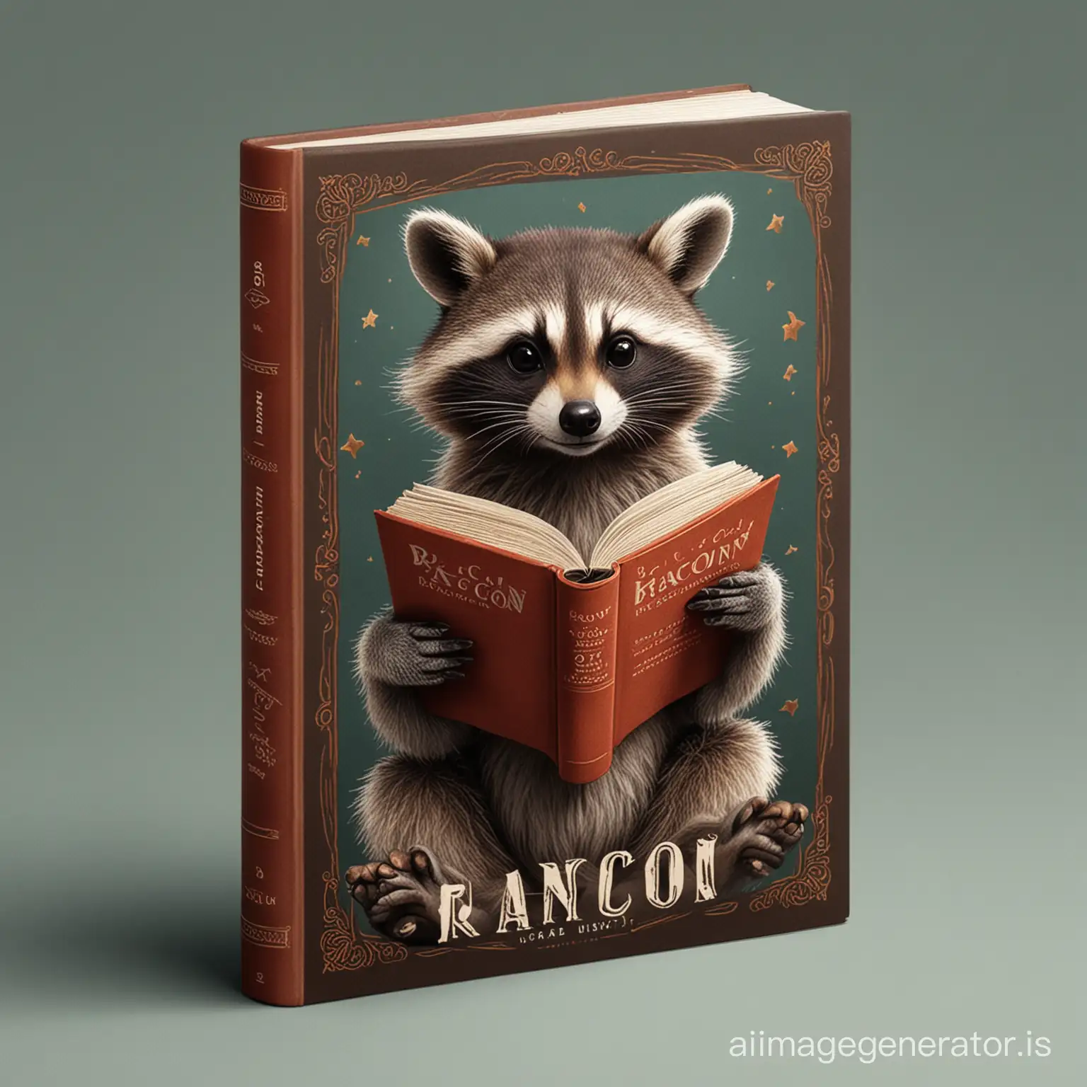 Intelligent-Raccoon-Reading-Book-Design