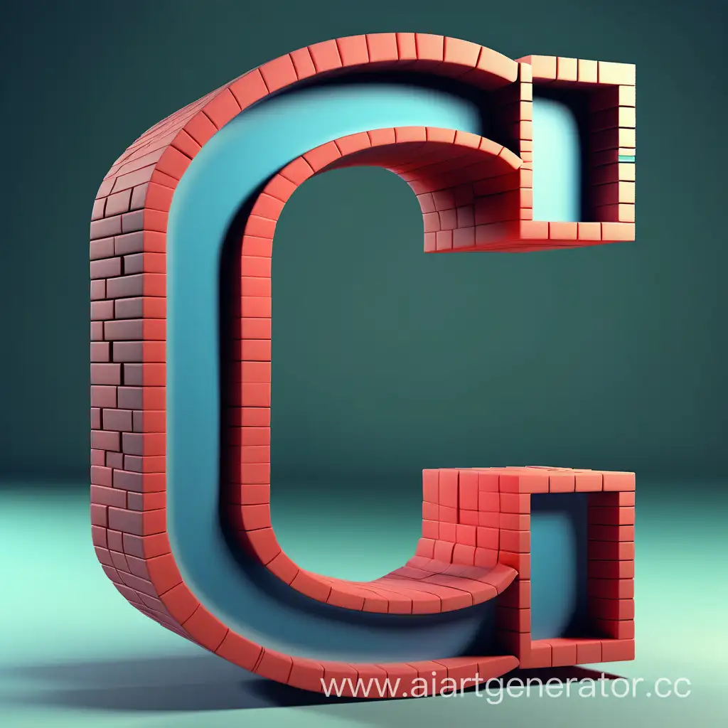 3D-Letter-C-Sculpture-Customizable-Typography-Art