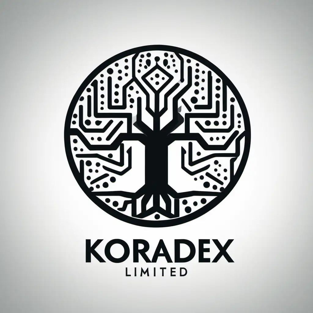 Contemporary Binary Tree Logo for Koradex Limited