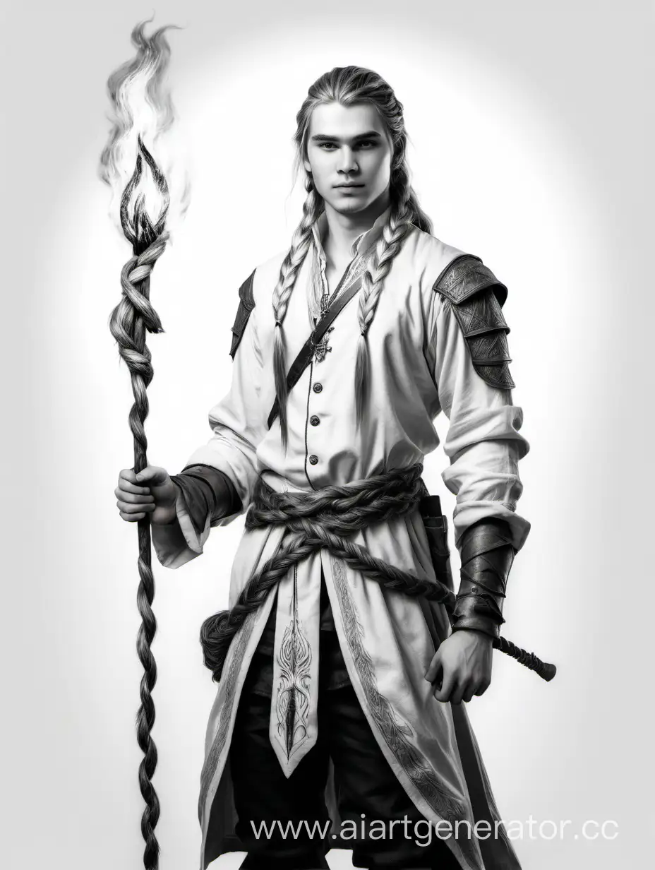 Young-Aristocratic-Fire-Mage-with-Engraved-Staff-in-Stunning-4K-Black-and-White-Sketch