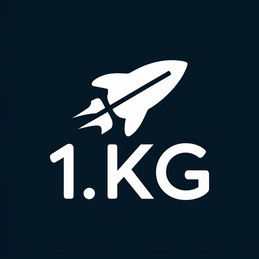 logo, Spaceship, with the text "1. KG", typography