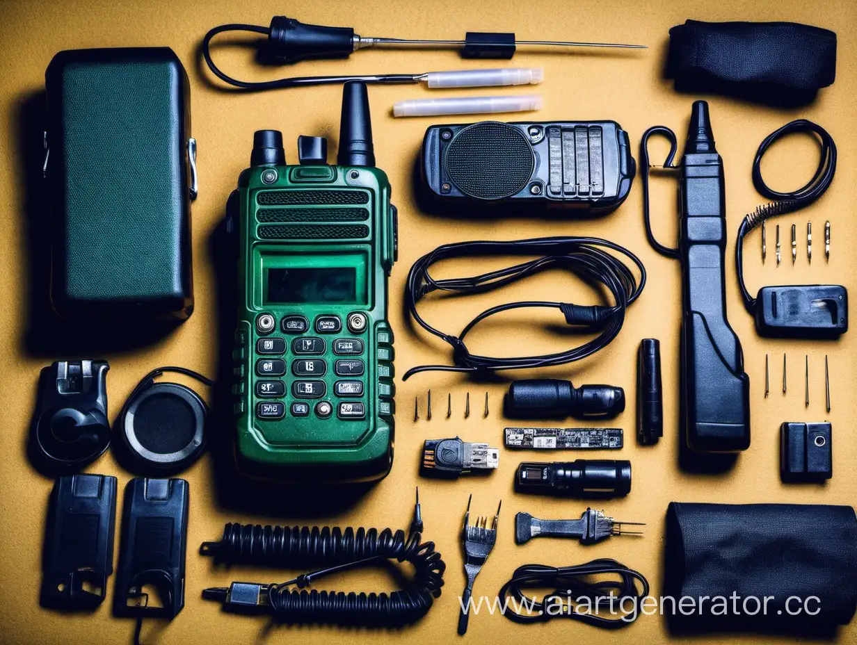 Engineers-Portable-Radio-Station-Detailed-WalkieTalkie-Repair