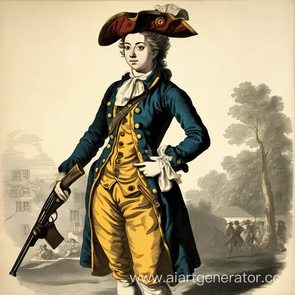 Girl, revolutionary, shooter, 18th century, art
