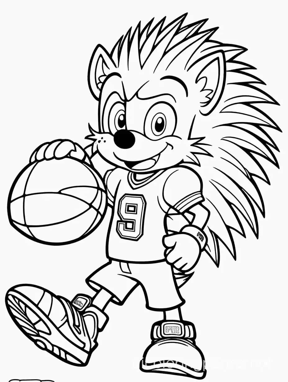 rolo the hedgehog football

, Coloring Page, black and white, line art, white background, Simplicity, Ample White Space. The background of the coloring page is plain white to make it easy for young children to color within the lines. The outlines of all the subjects are easy to distinguish, making it simple for kids to color without too much difficulty