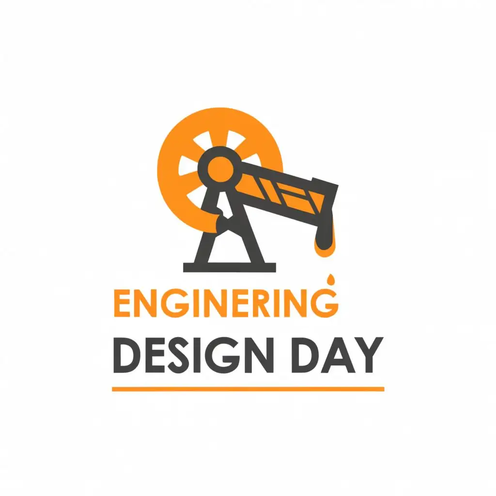 a logo design,with the text "Engineering Design Day", main symbol:Oil Pump and constraction

,Moderate,be used in Events industry,clear background

Add build with this logo design