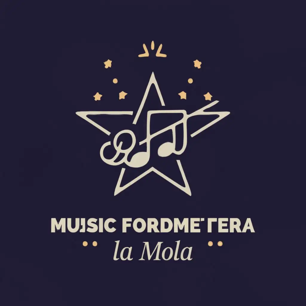 a logo design,with the text "music formentera la mola", main symbol:star night concert music,Minimalistic,be used in Entertainment industry,clear background