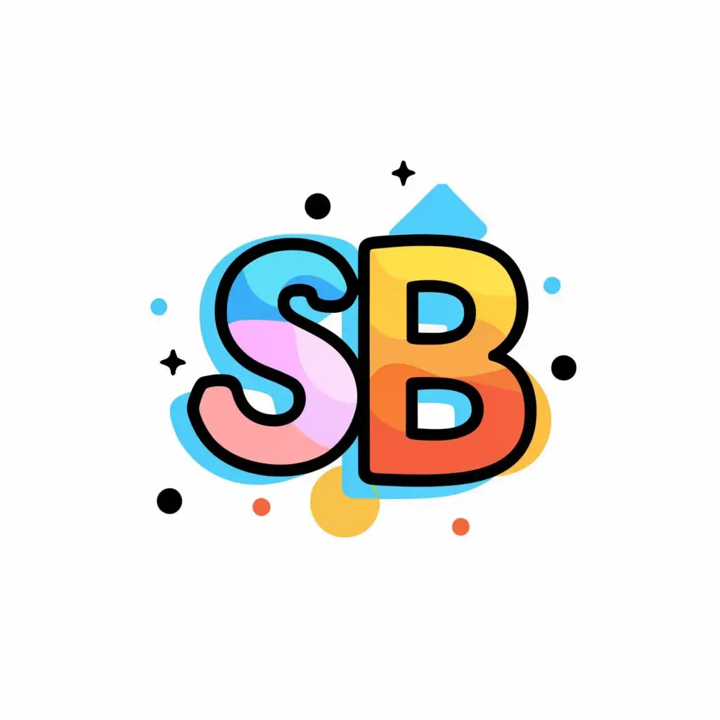 logo, Social media, with the text "SB", typography, be used in Entertainment industry