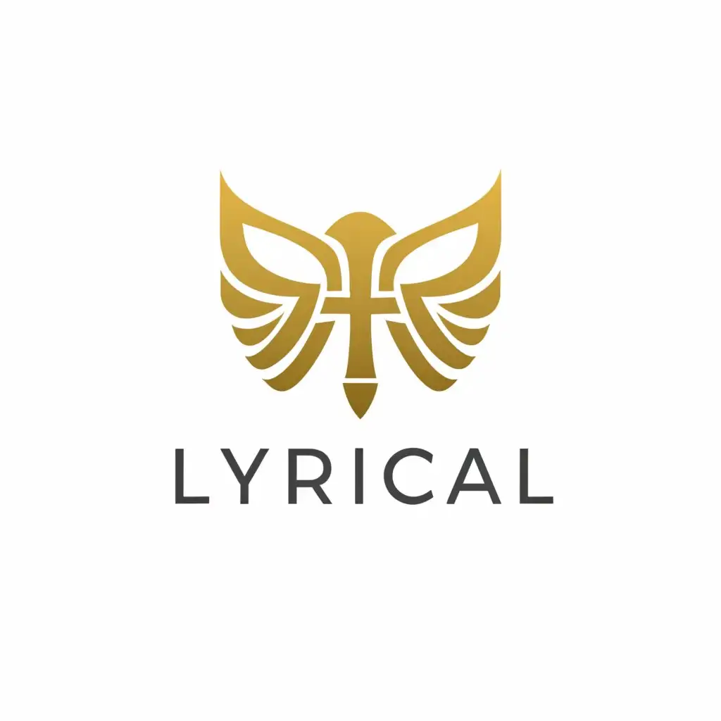 a logo design,with the text "Lyrical", main symbol:Golden Egyptian ankh,Moderate,be used in Retail industry,clear background