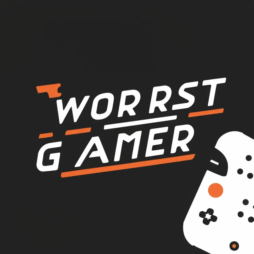 a logo design,with the text "Worst Gamer", main symbol:WG,Minimalistic,clear background