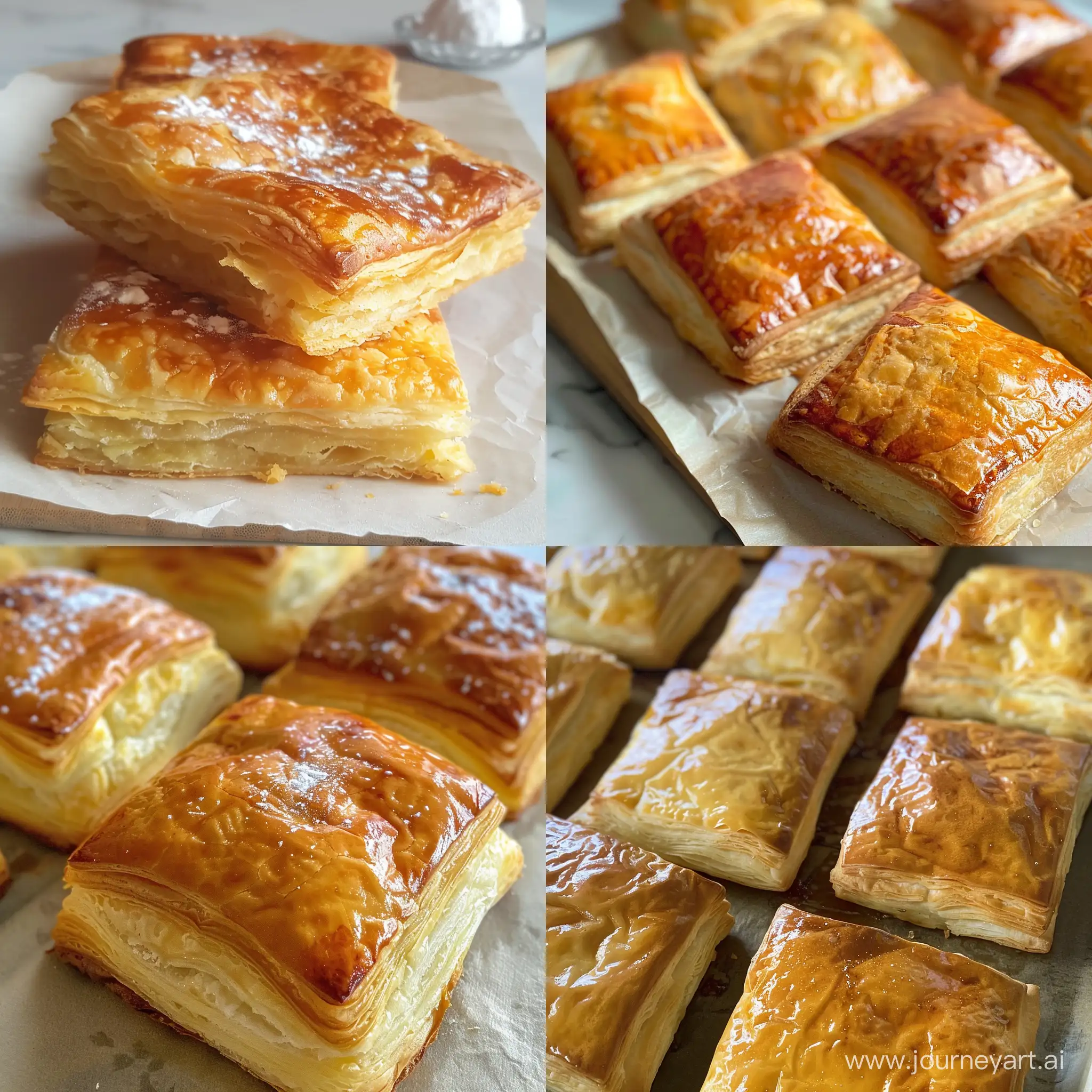 Delicious-Square-Golden-Pastries-Array