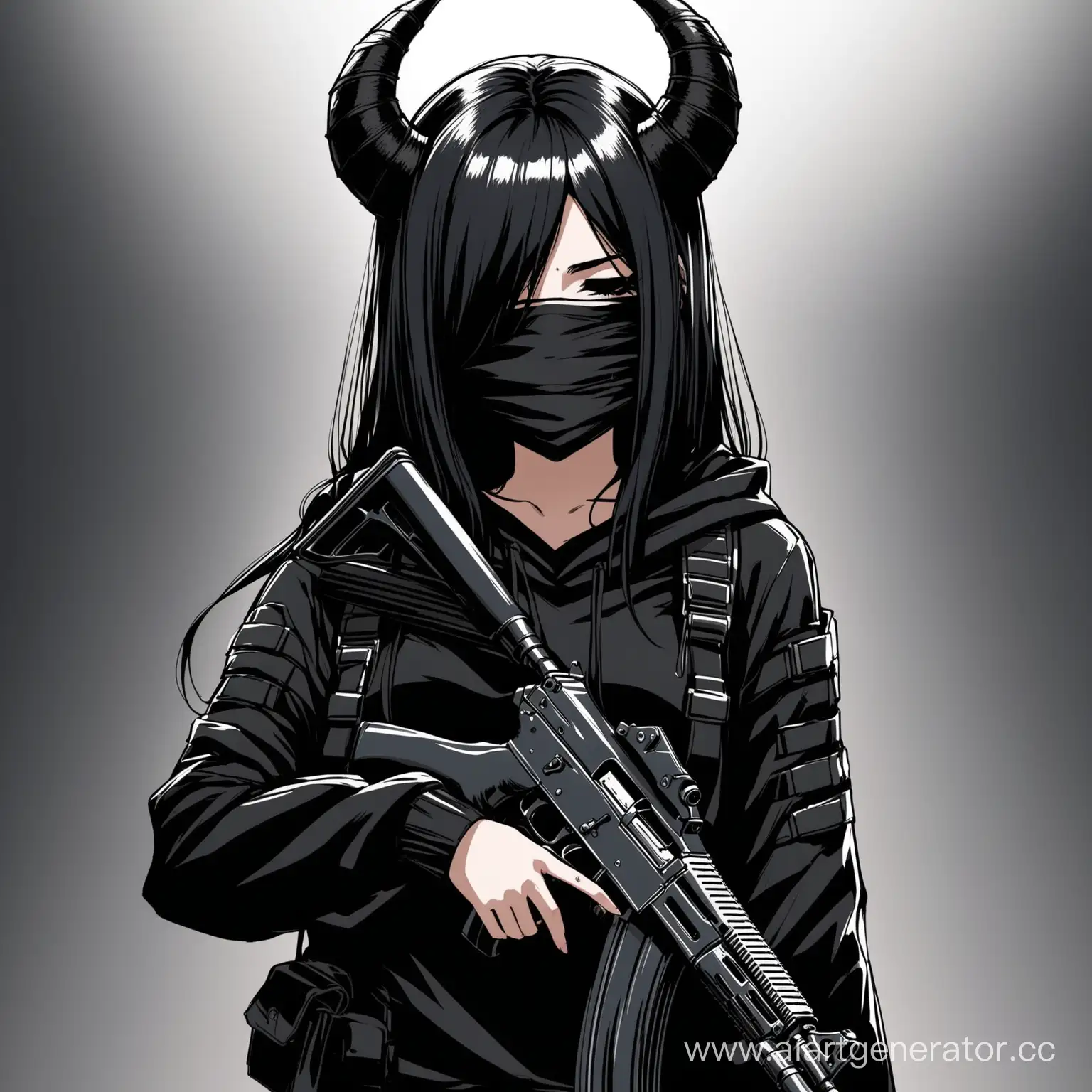 Fierce-Warrior-Girl-with-Horns-and-AK47