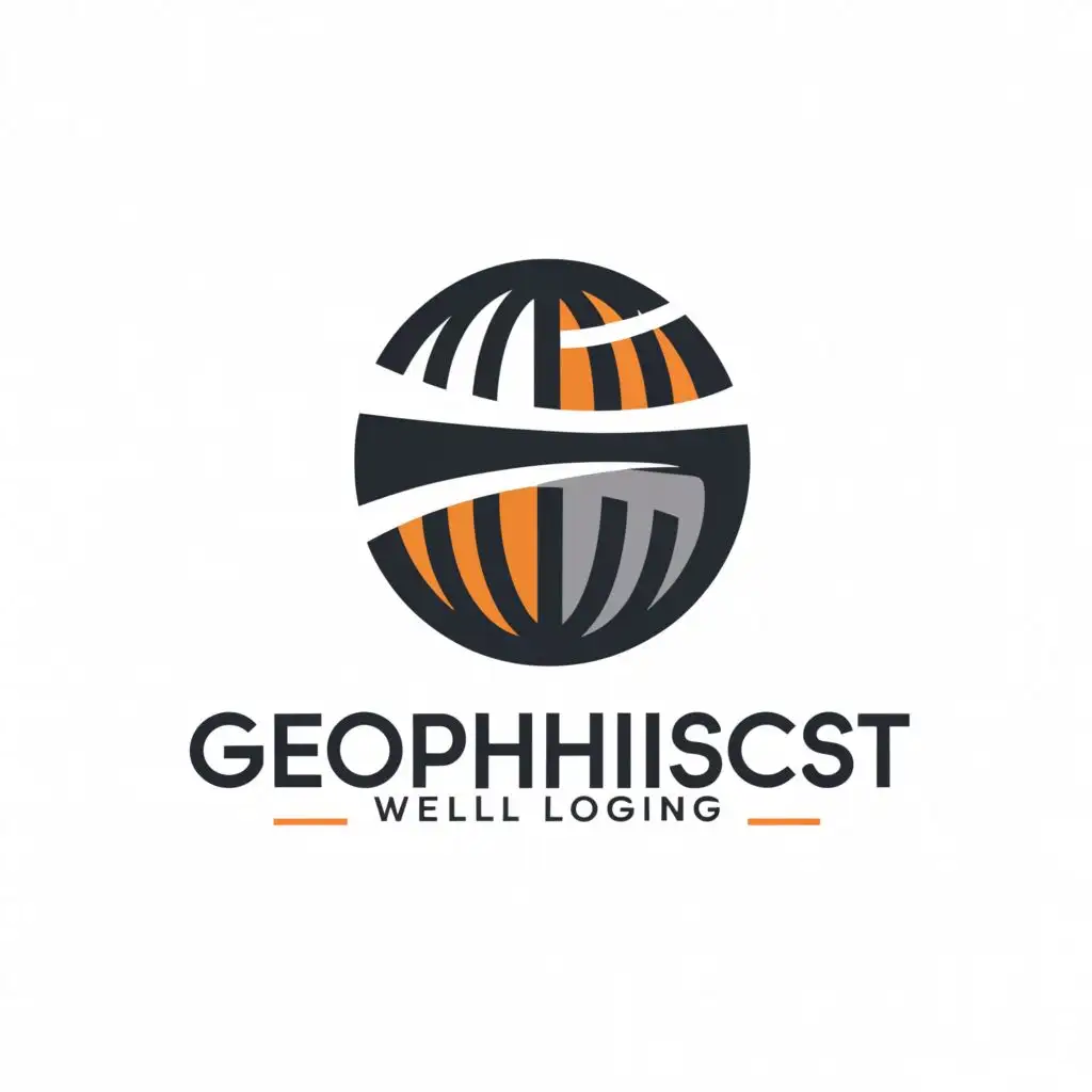 a logo design,with the text "Geophysicst", main symbol:subsurface, earth, geophysical method, well logging, geological hammer,complex,clear background