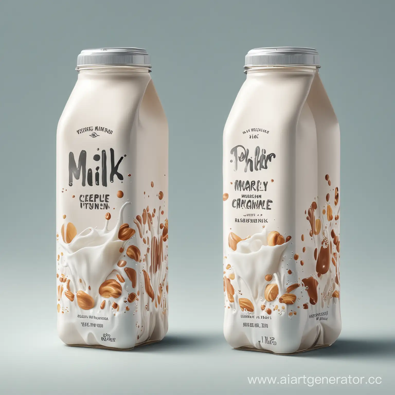 сделай новый дизайн упаковки молока 