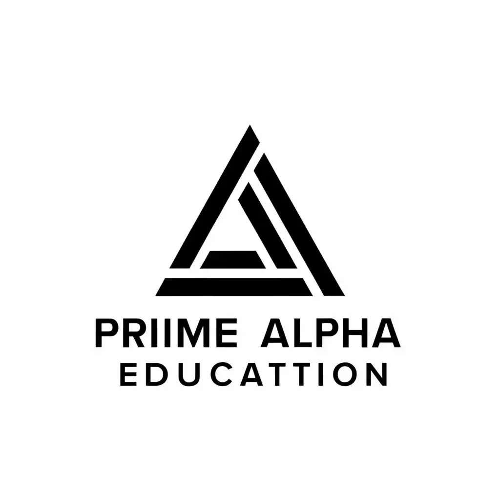 a logo design,with the text "Prime Alpha Education", main symbol:pyramid,Moderate,be used in Education industry,clear background