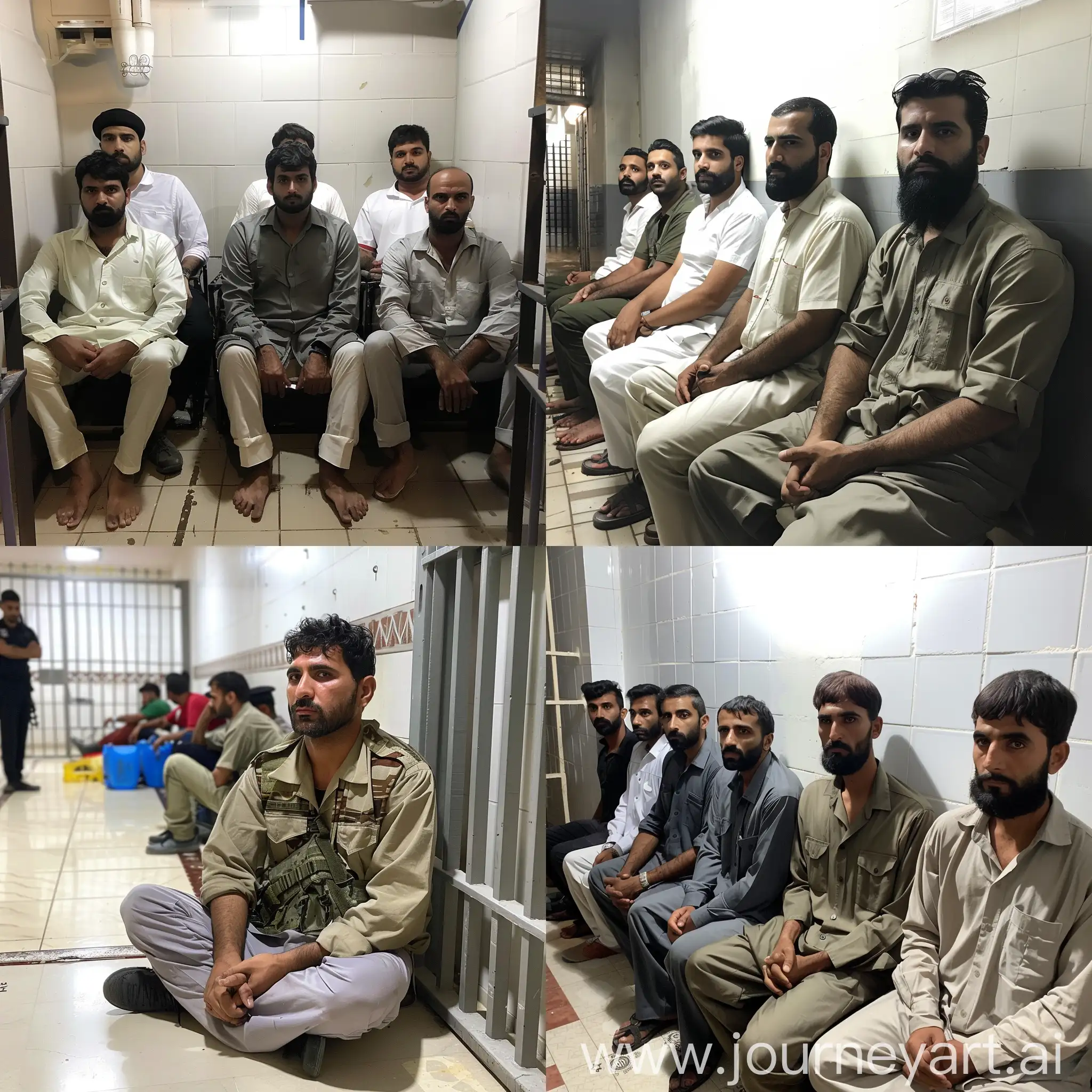 Balochi-Men-Sitting-in-Dubai-Prison