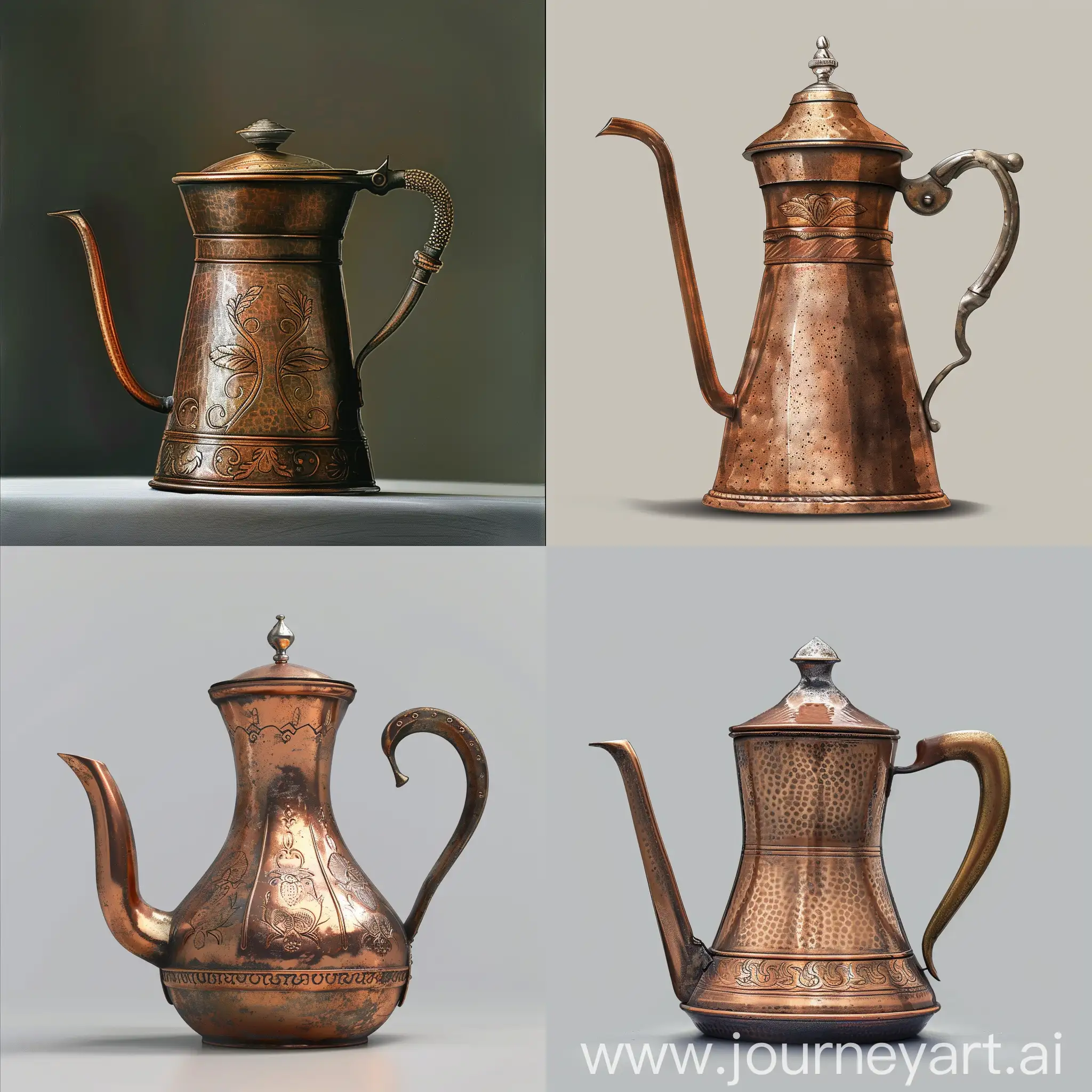 Vintage-Copper-Coffee-Pot-with-Photorealistic-Embossing