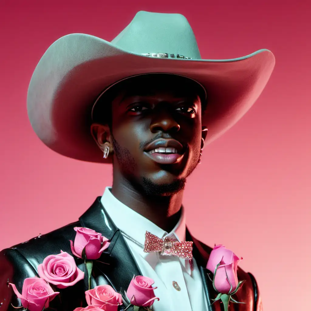 Lil Nas Roseo Vibrant Portrait of Musical Artistry