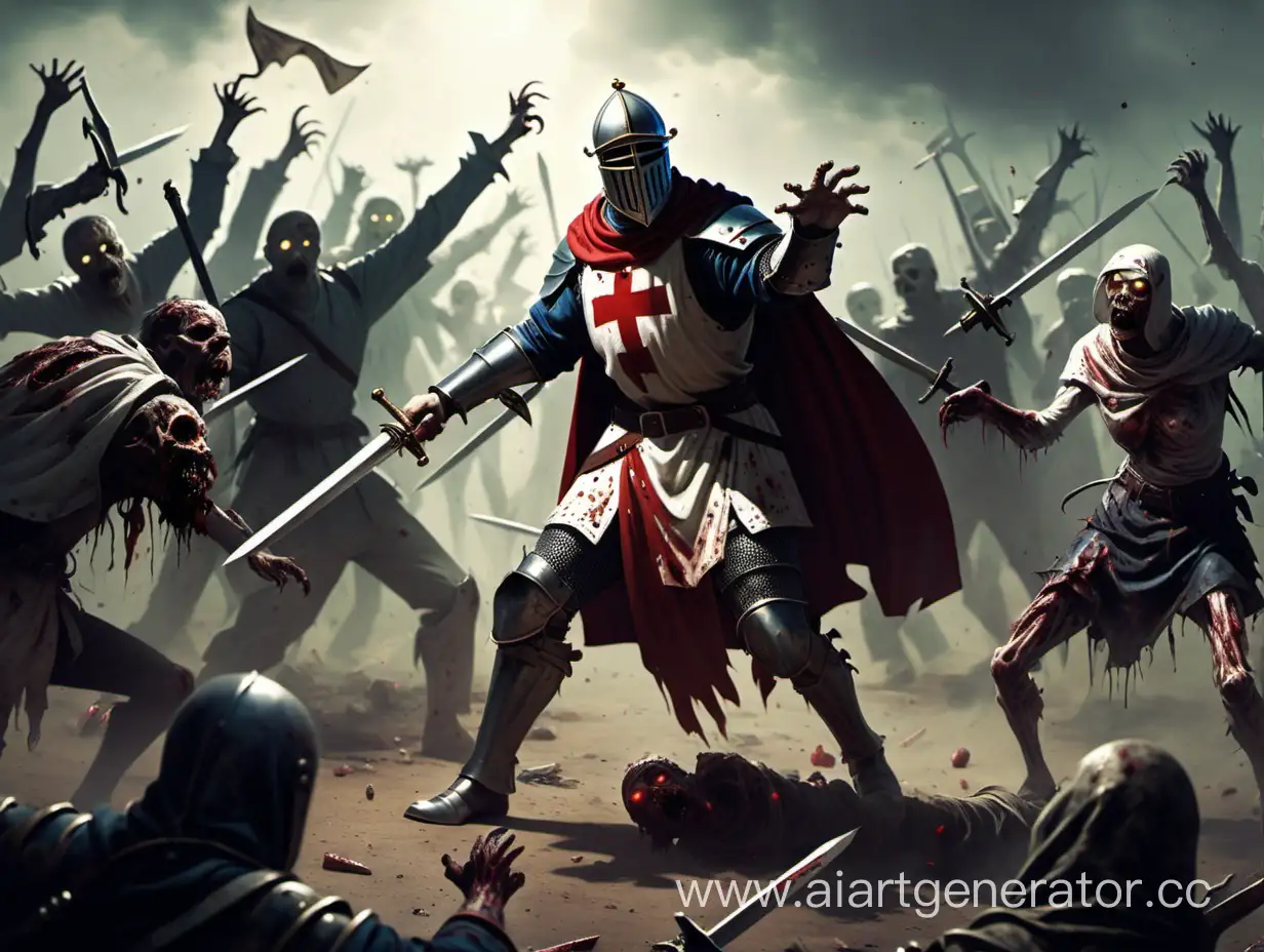 Courageous-Crusader-Duels-Zombie-Horde-for-Survival