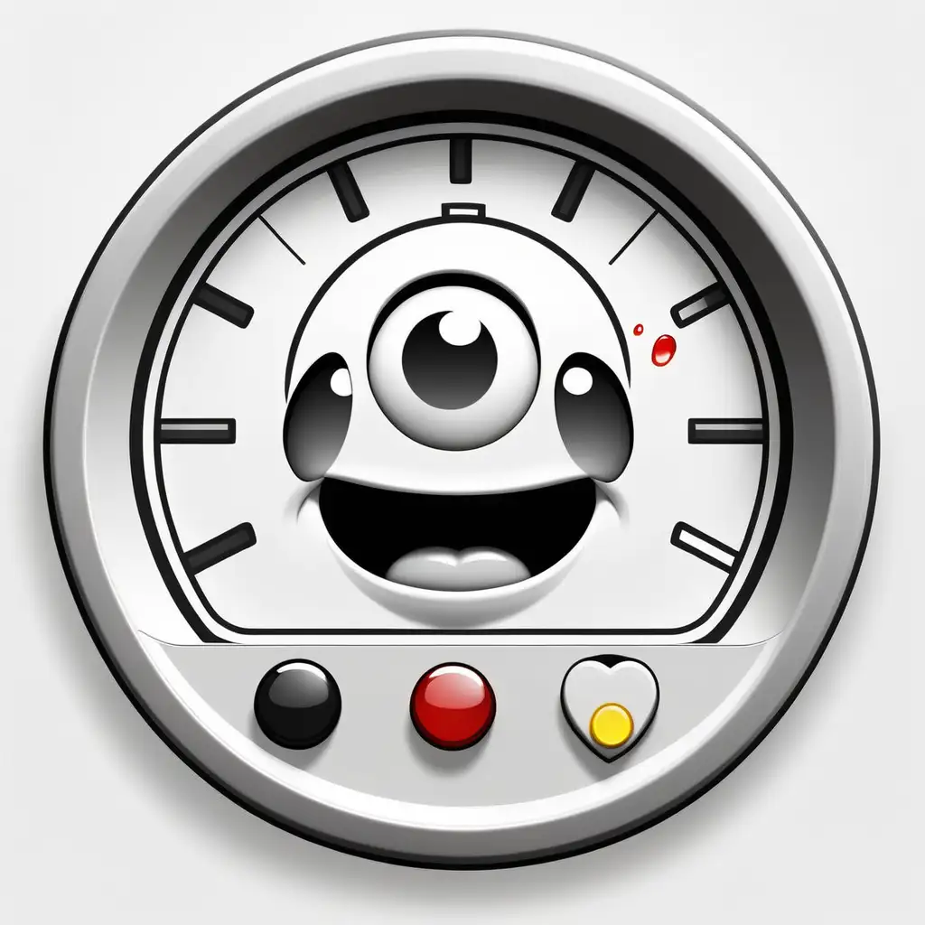 black and white, [video game health level indicator], simple, white background, cartoon like