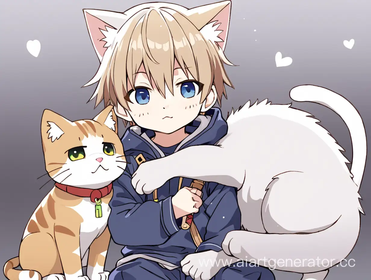 Adorable-Anime-Boy-with-Neko-Companion