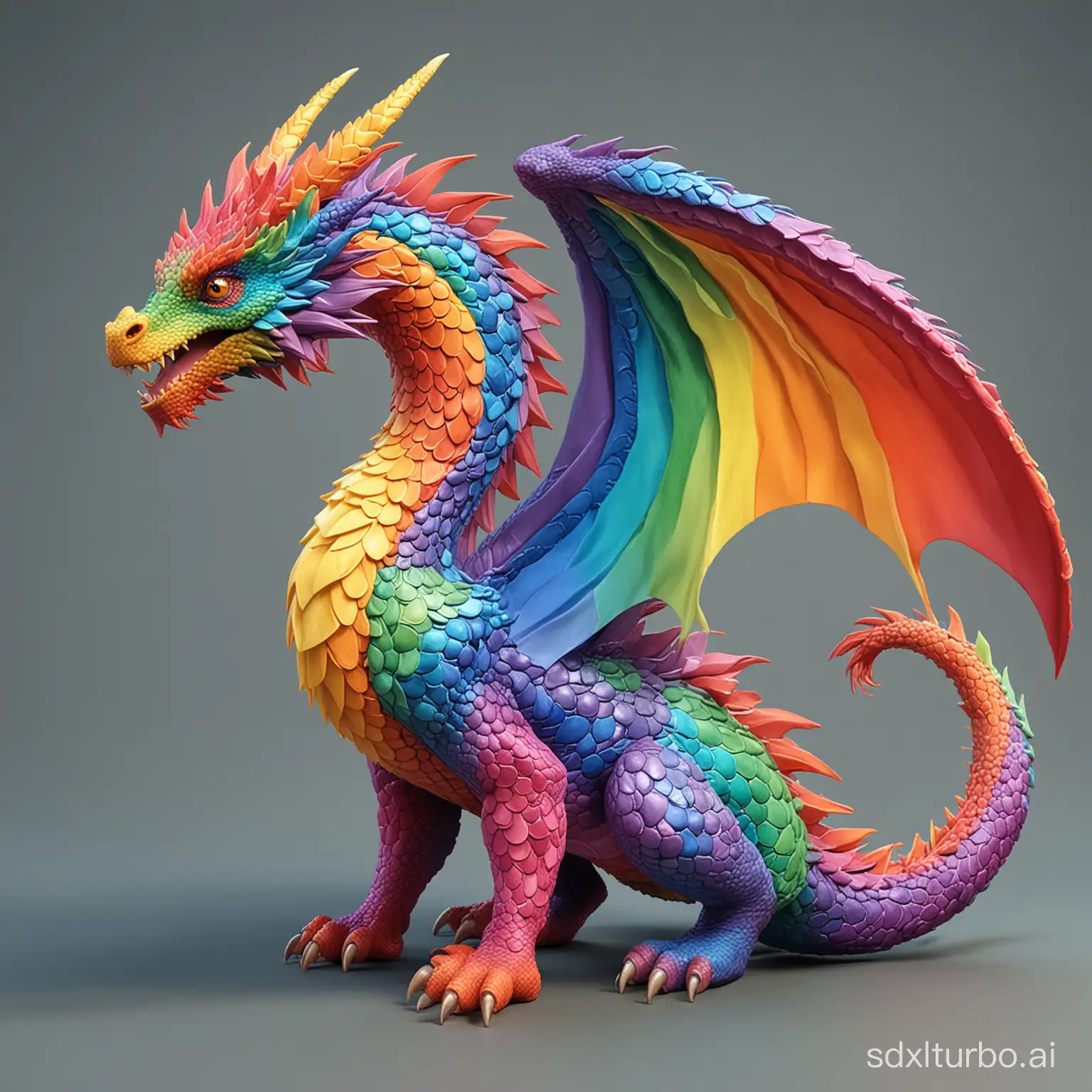 Vibrant-Rainbow-Dragon-Pattern-Illustration