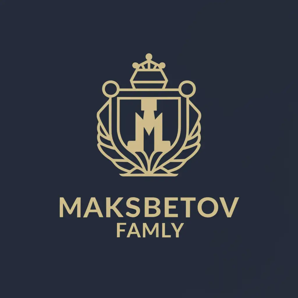 a logo design,with the text "with the text "Maksbetov family"", main symbol:Family and Bets,Moderate,be used in Finance industry,clear background