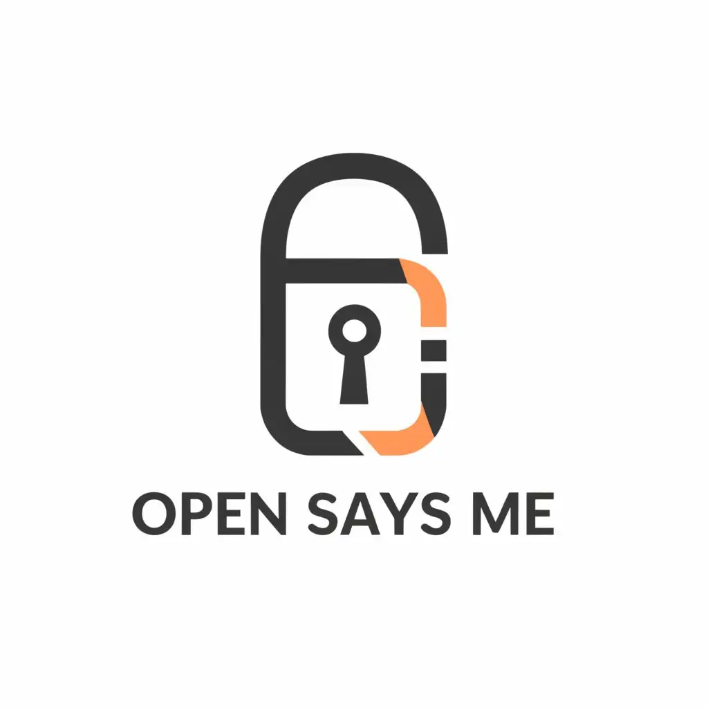 a logo design,with the text "OPEN SAYS ME", main symbol:PAD LOCK,Moderate,be used in Automotive industry,clear background