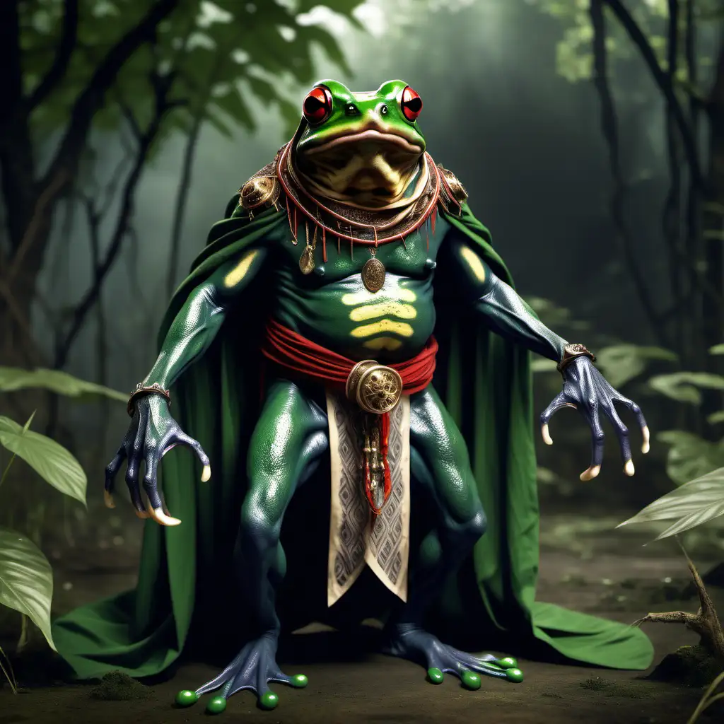 Medieval African Attire Poisonous Frog Druid