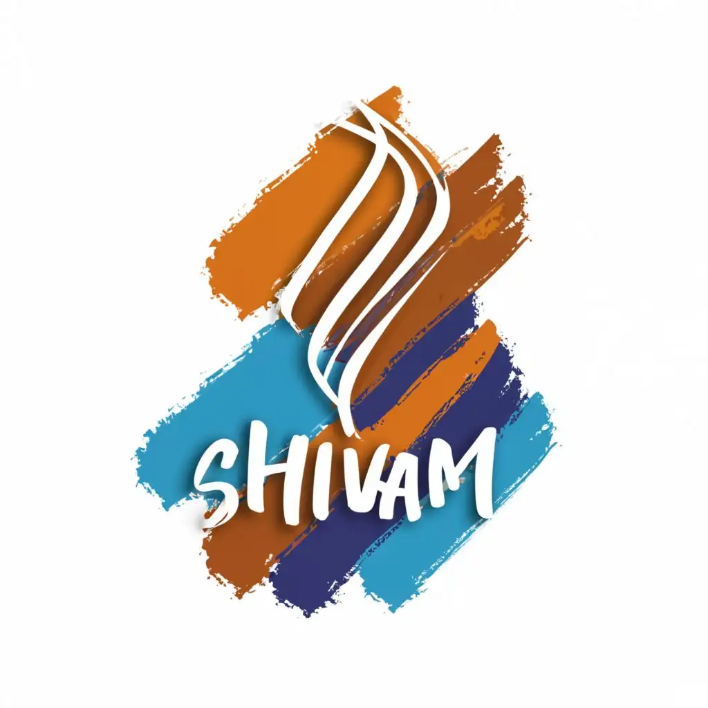 a logo design, with the text "shivam", main symbol:creativity color should be brandies blue