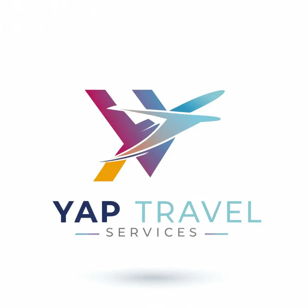 a logo design,with the text "yap travel services", main symbol:letter y that looks like a plane,Moderate,be used in Travel industry,clear background
