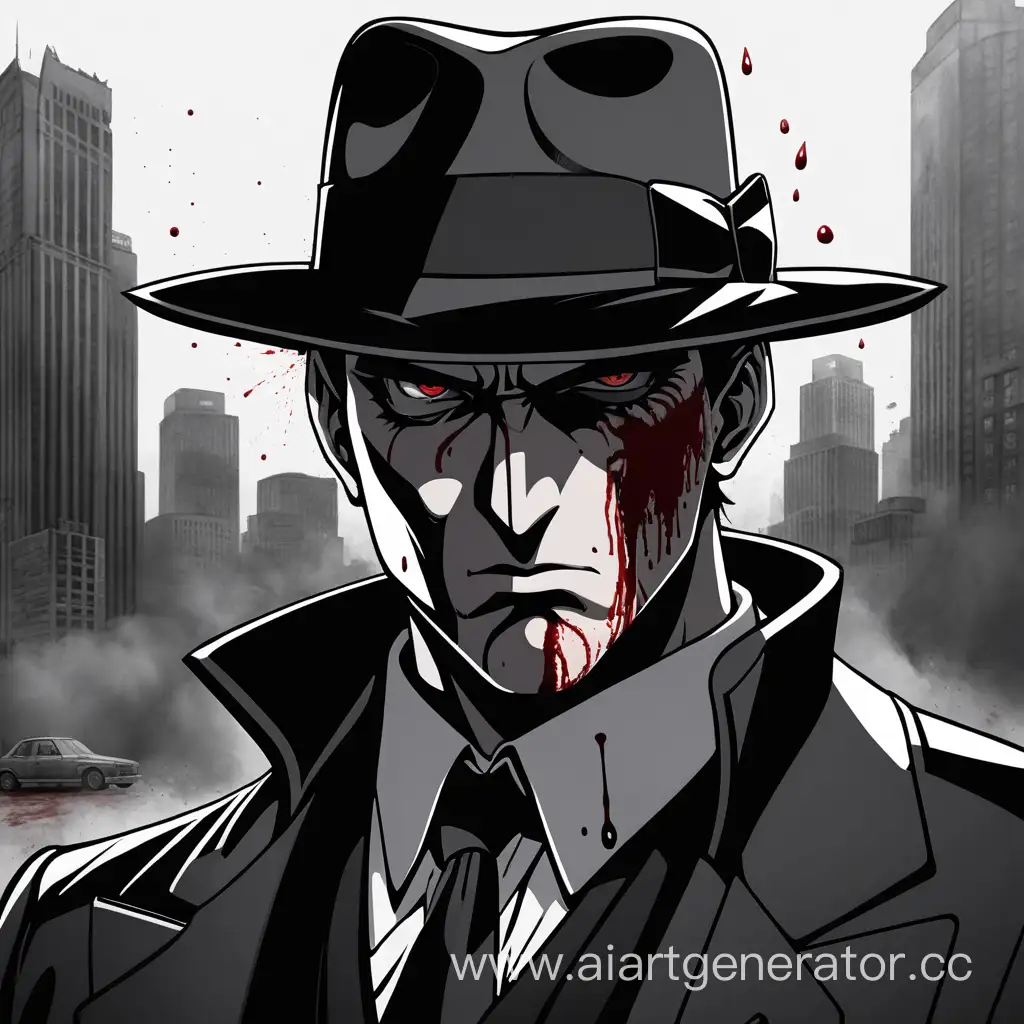 Mafioso-with-Black-Hat-in-Anime-Style-Cityscape