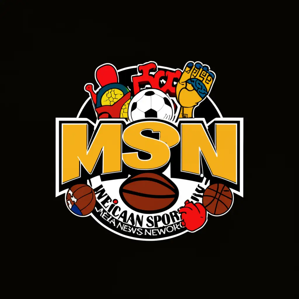 LOGO-Design-For-MSPN-Mexican-Sports-News-Network-in-Bold-Typography-with-Sports-Paraphernalia