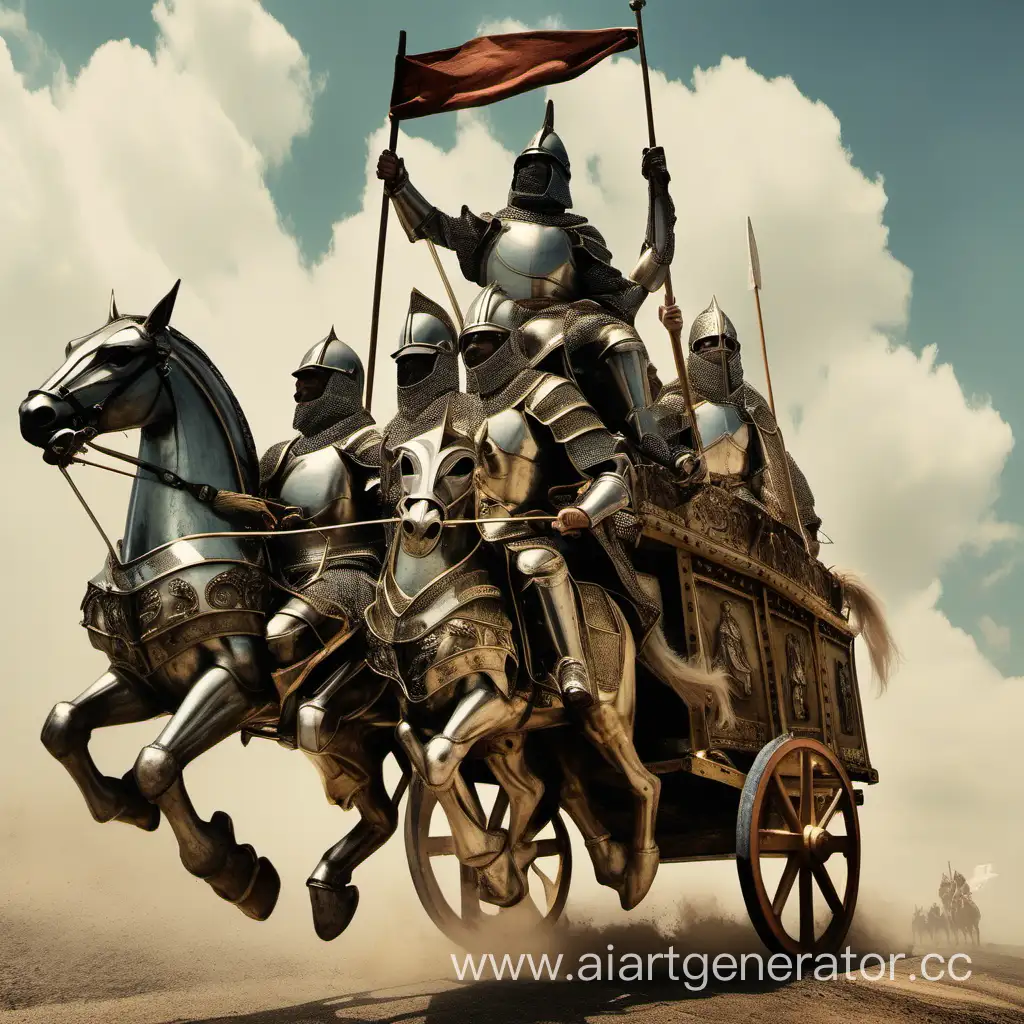 Miniature-Knights-in-Armor-Riding-a-Chariot-Adventure