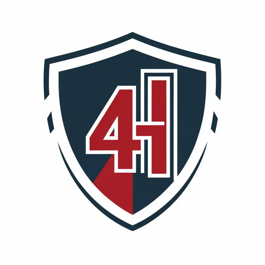 logo, shield, with the text "4H", typography, be used in Sports Fitness industry