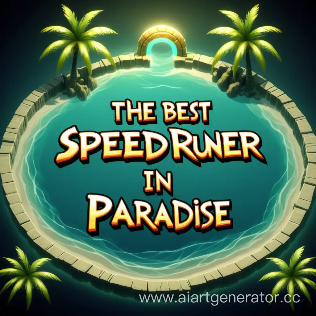 Надпись The Best Speedruner In Paradise

