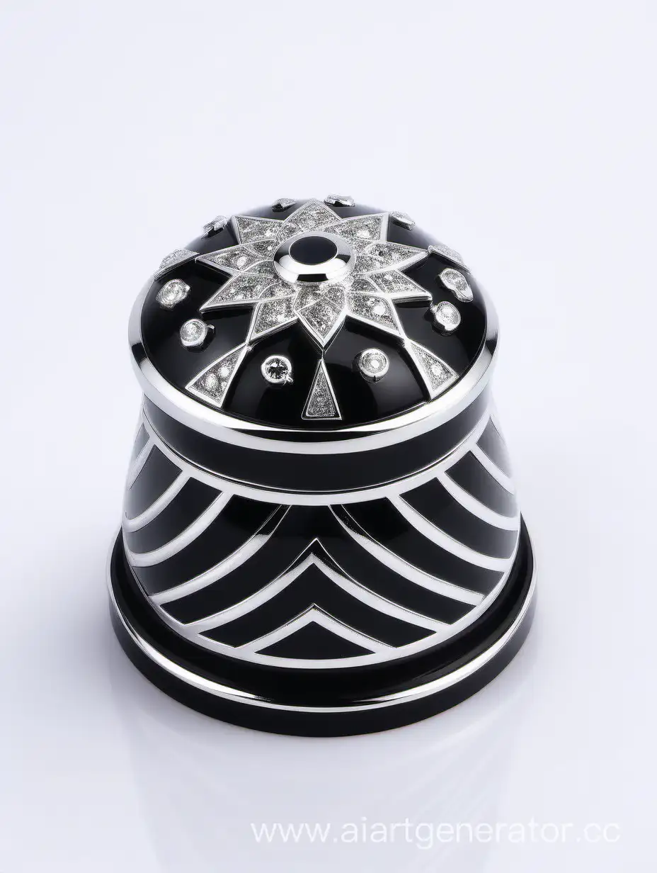Luxurious-Zamac-Perfume-Ornamental-Cap-with-Metallizing-Finish-and-Round-Diamond-Accent