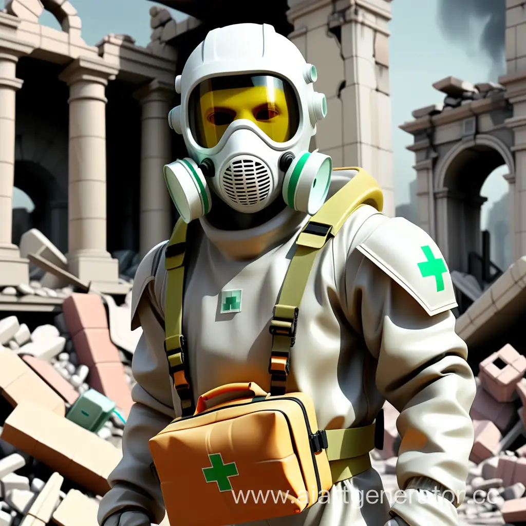 Man-in-Hazmat-Suit-with-Protective-Gear-Amidst-Ruins