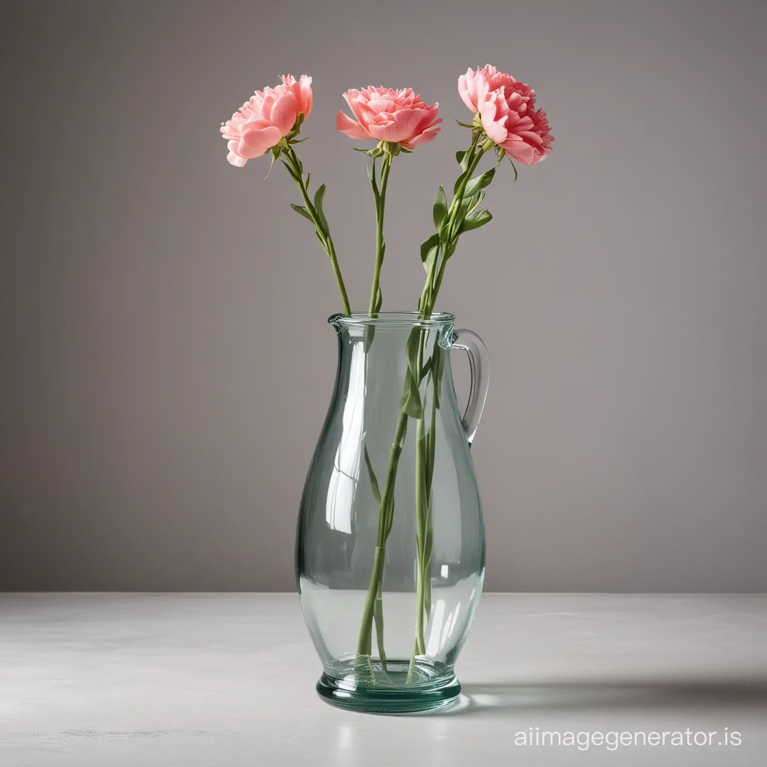 an empty traditional glass flower vase 