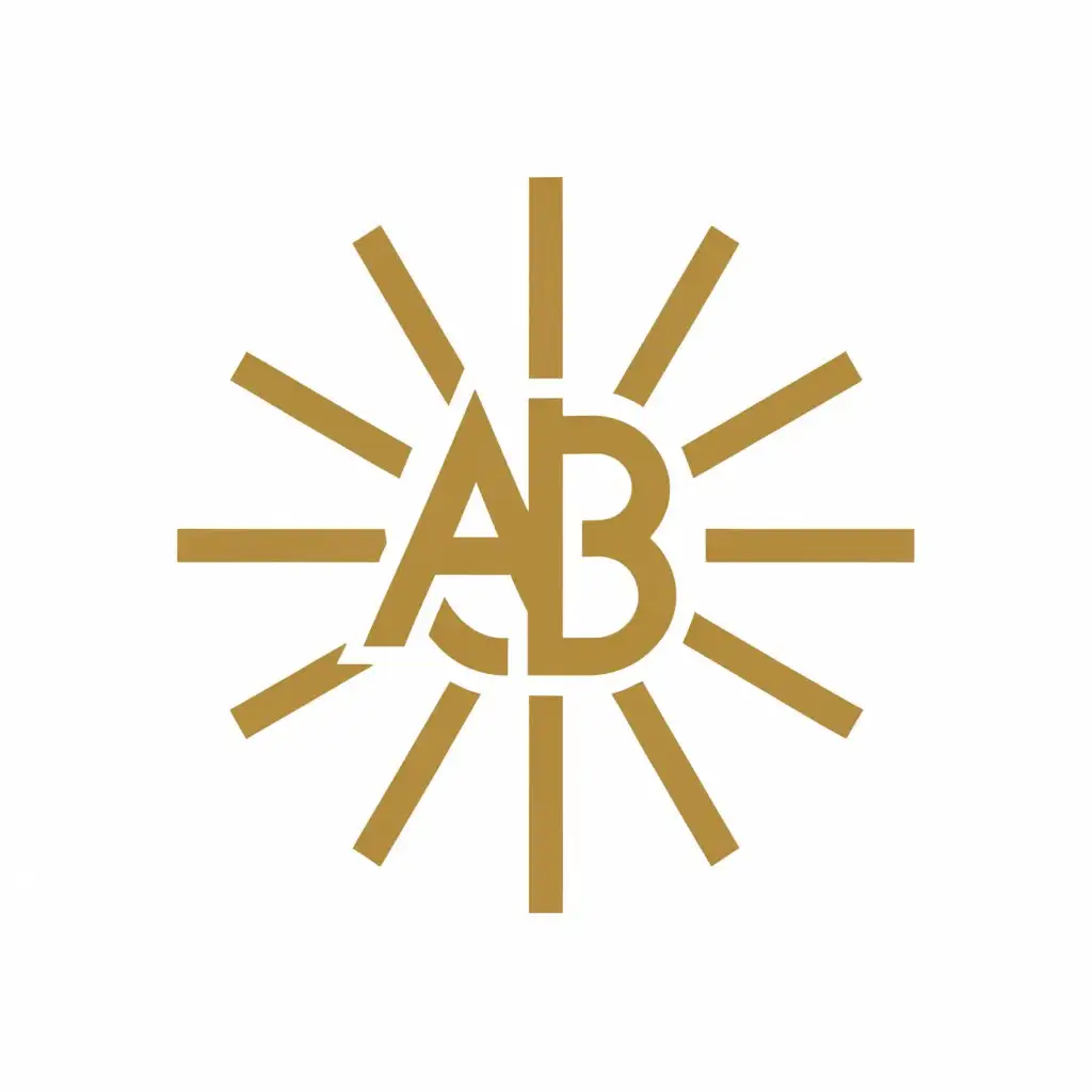 a logo design,with the text "AB", main symbol:Golden,Moderate,clear background
