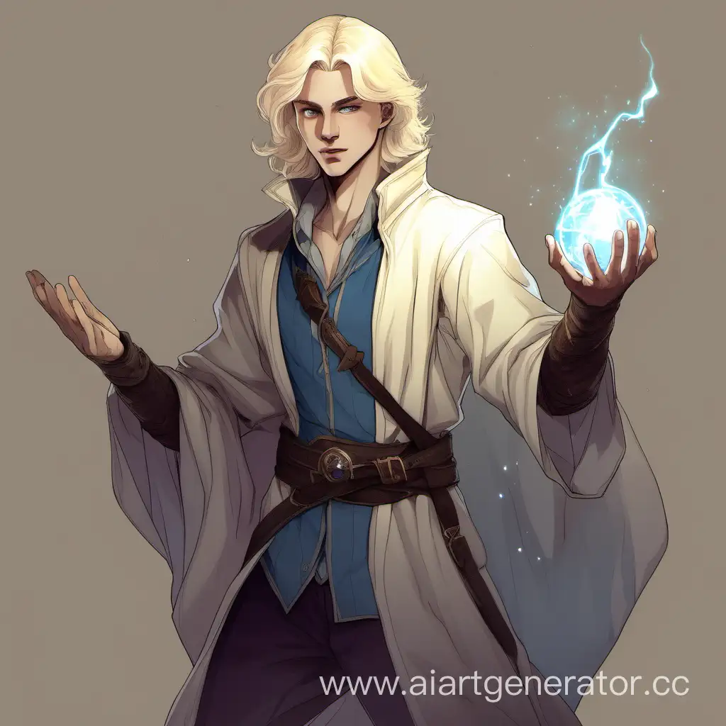 Blonde Sorcerer Mastering Gravity Magic Enigmatic Young Man with 21 ...