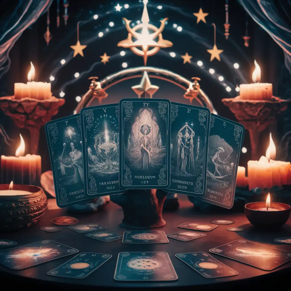 Mystical-Tarot-Card-Reading-7Card-Layout-in-Enchanted-Ambiance