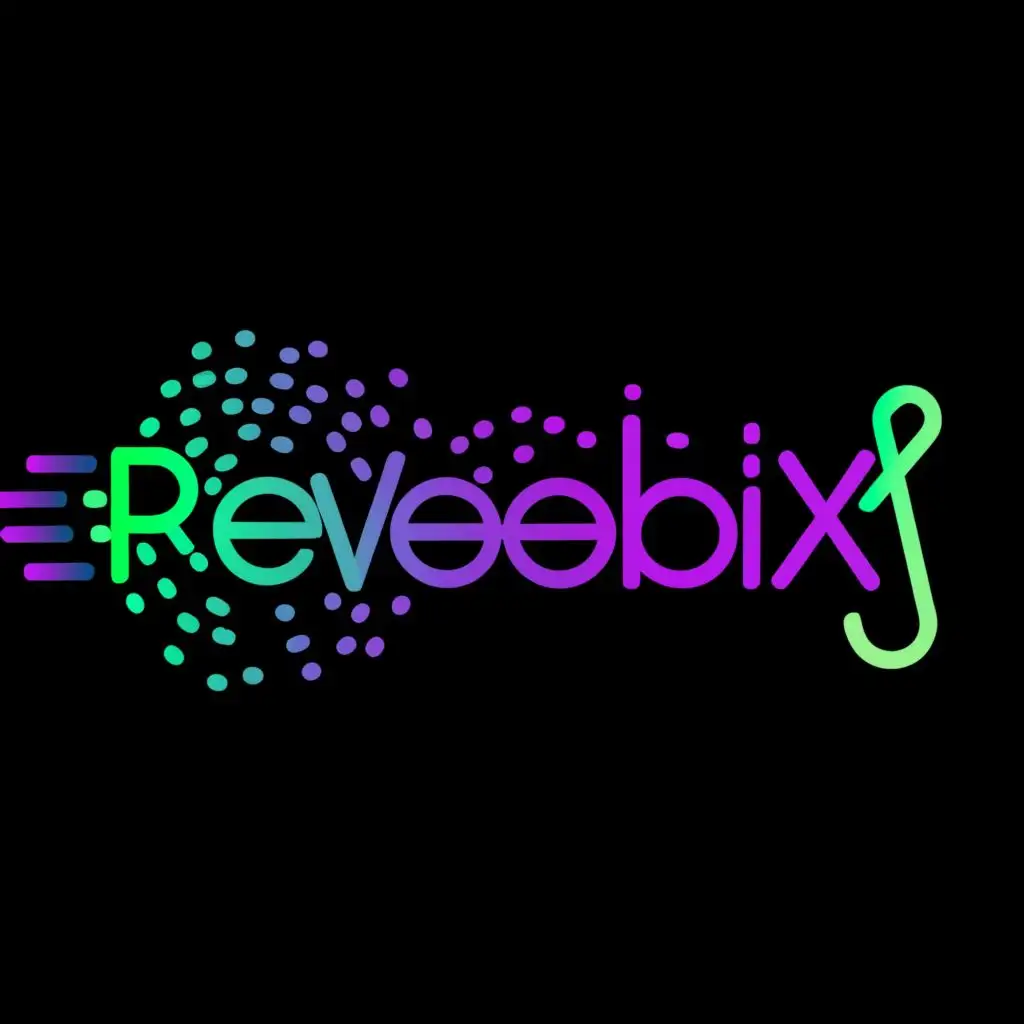 logo, music, with the text "Reverbix", typography