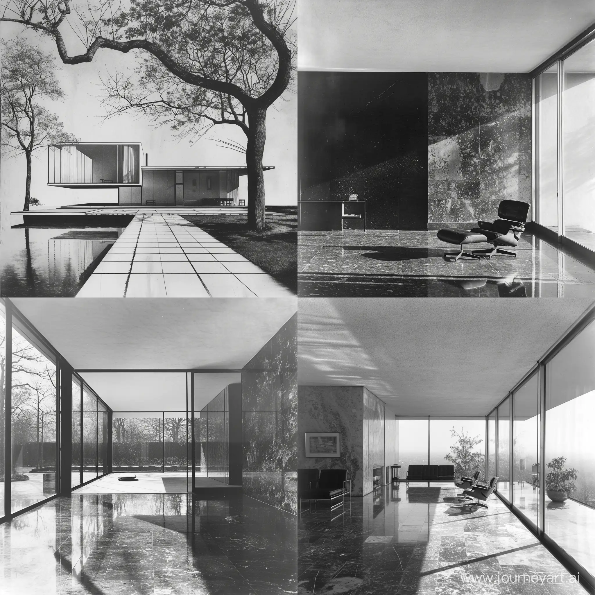 Ludwig Mies van der Rohe less is more plan arcitect
