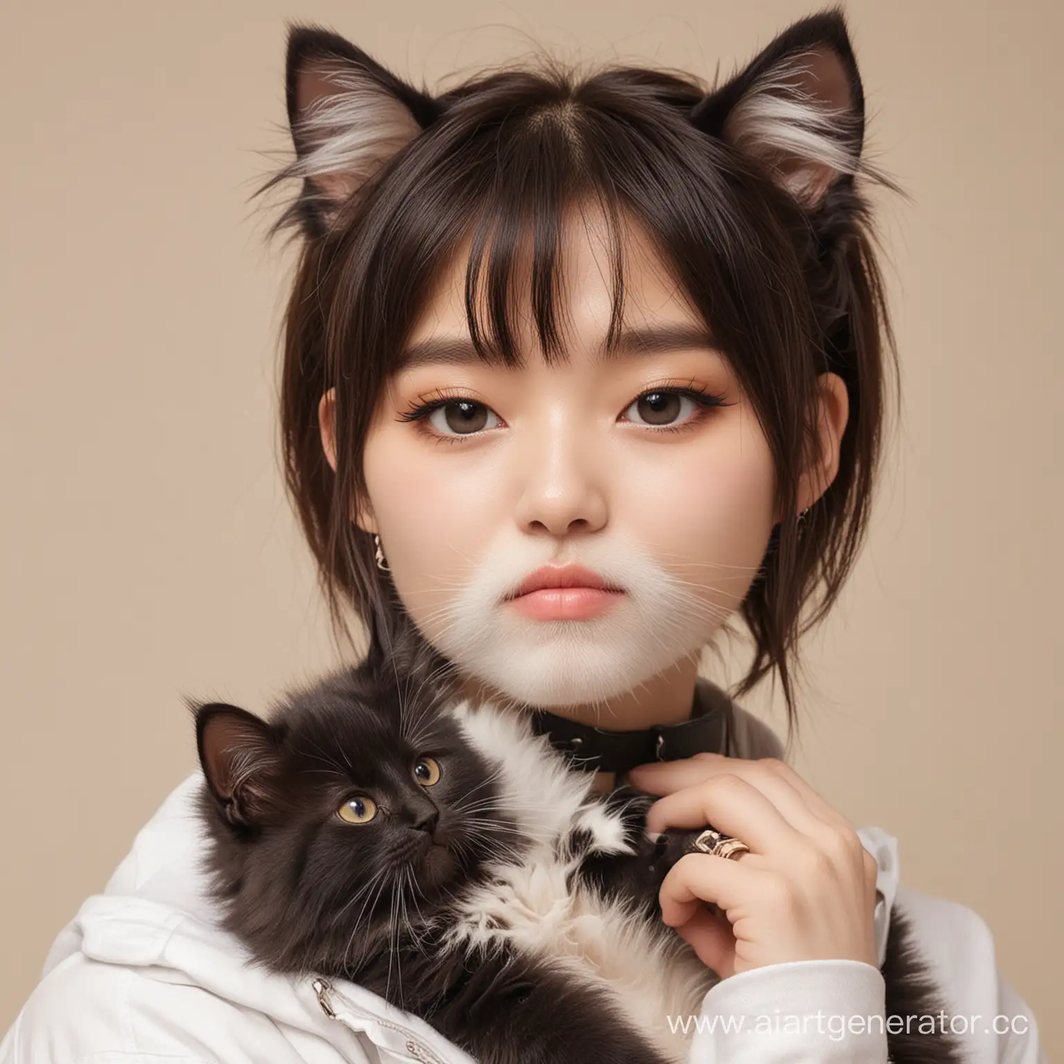 Смесь котика с K-pop idol
